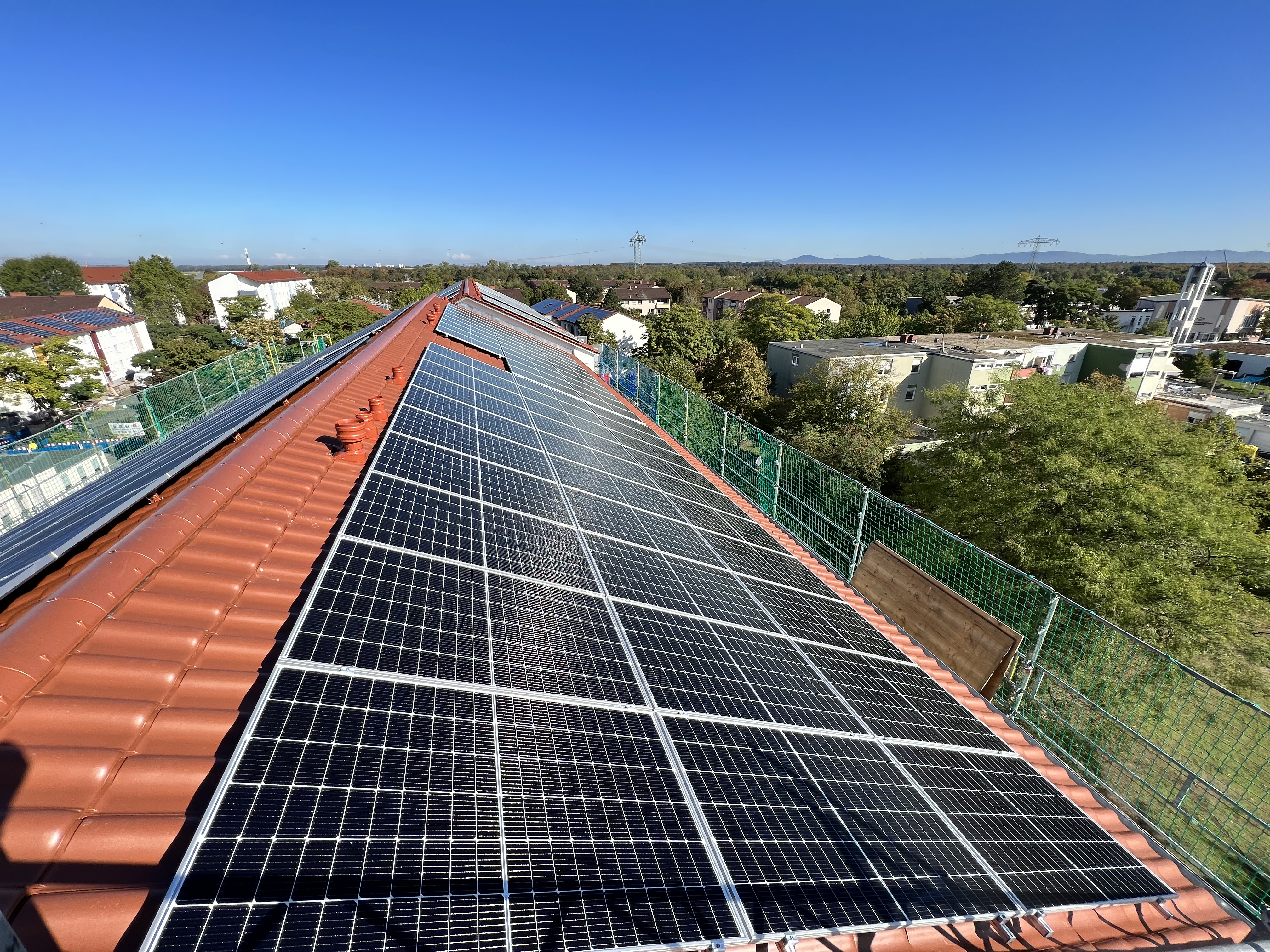 Schrägdach PV Anlage Mannheim Ziegel